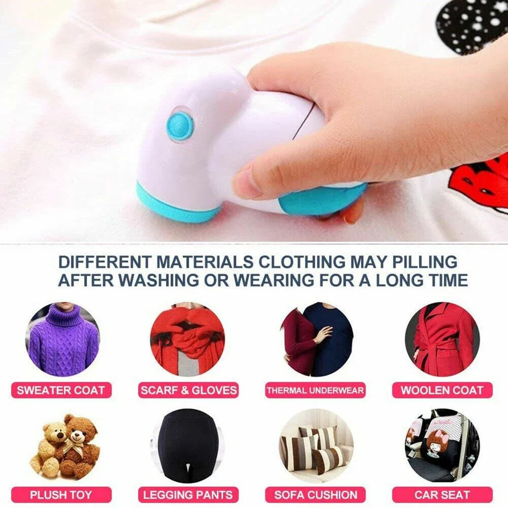 Electric Fabric Shaver Lint Remover Mini Portable Clothes Bobble Fluff Shaver Debobbler Battery Operated Trimmer Machine