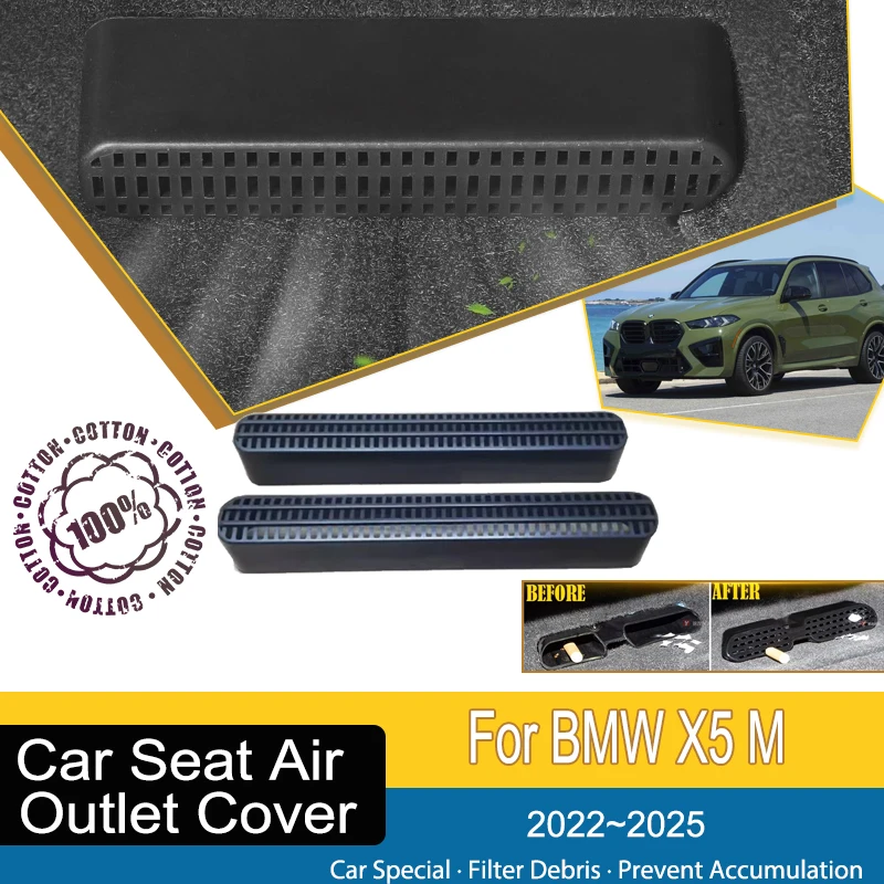

Car Air Condition Vent Cover For BMW X5 M X5M 2022 2023 2024 2025 Anti-Clogging Under Seat Moulding Outler Film Auto Accessories