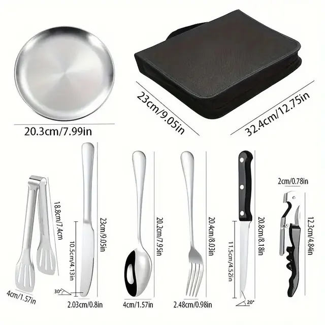 Camping Cutlery Utensil Set 4