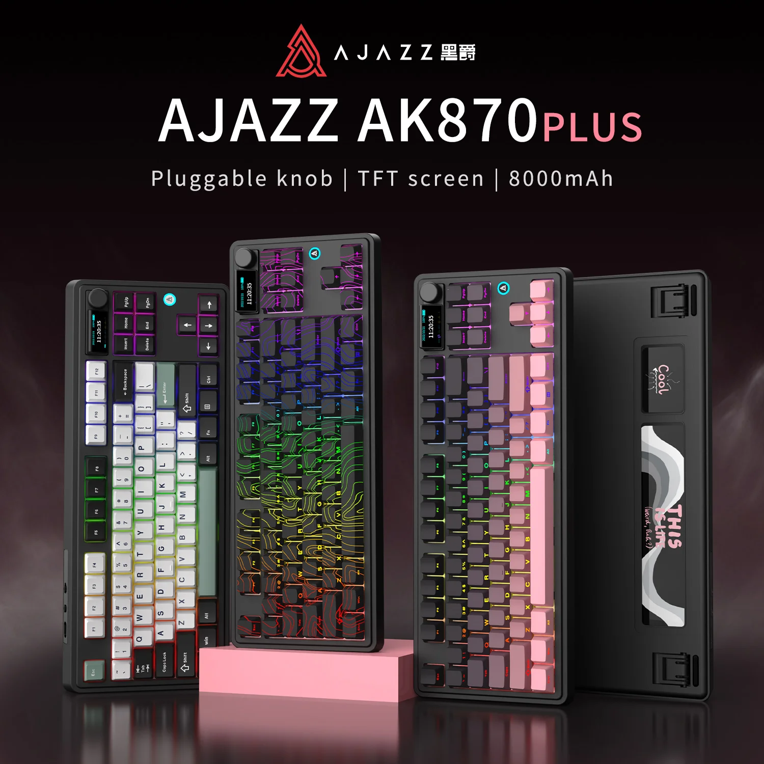 AJAZZ AK870 Plus Wireless Bluetooth Mechanical Keyboard