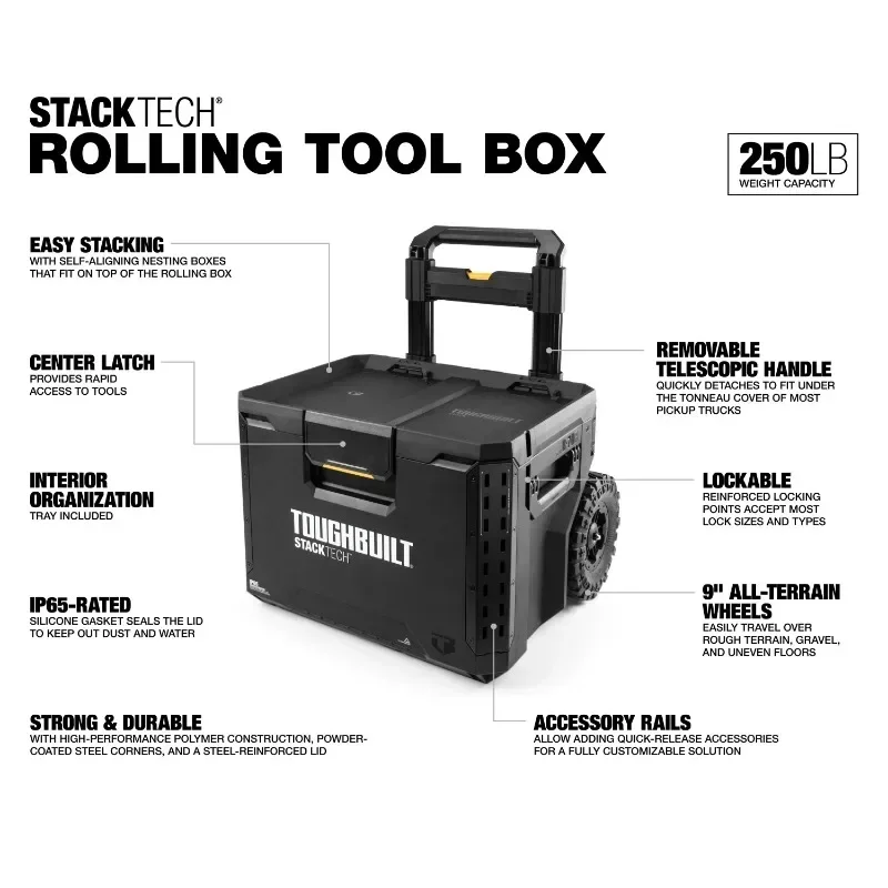 ToughBuilt TB-B1-B-70R StackTech Rolling Tool Box TOUGHBUILT Tools Packaging Box 2