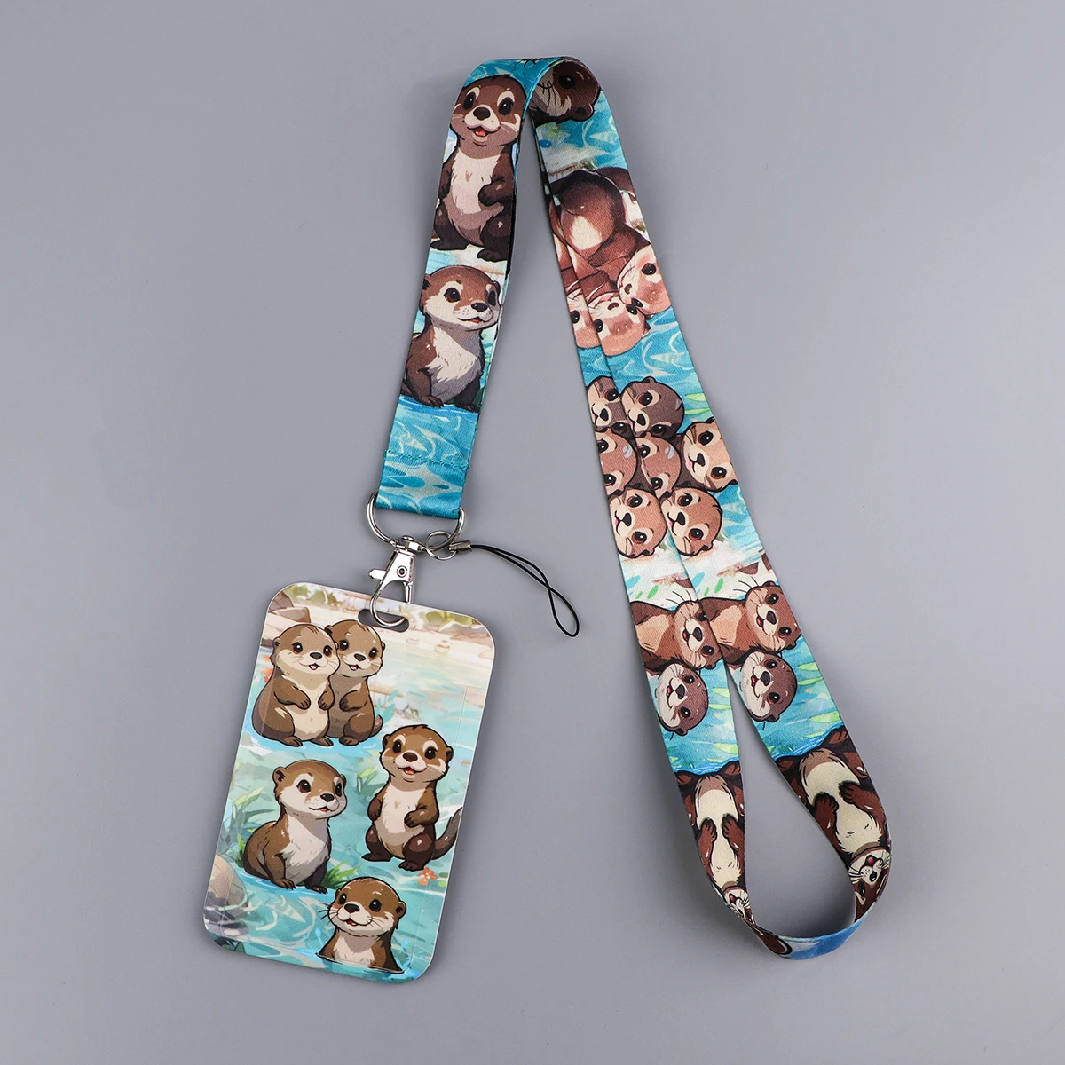 Charming Otter Lanyard - Stylish Keychain & ID Badge Holder Gift