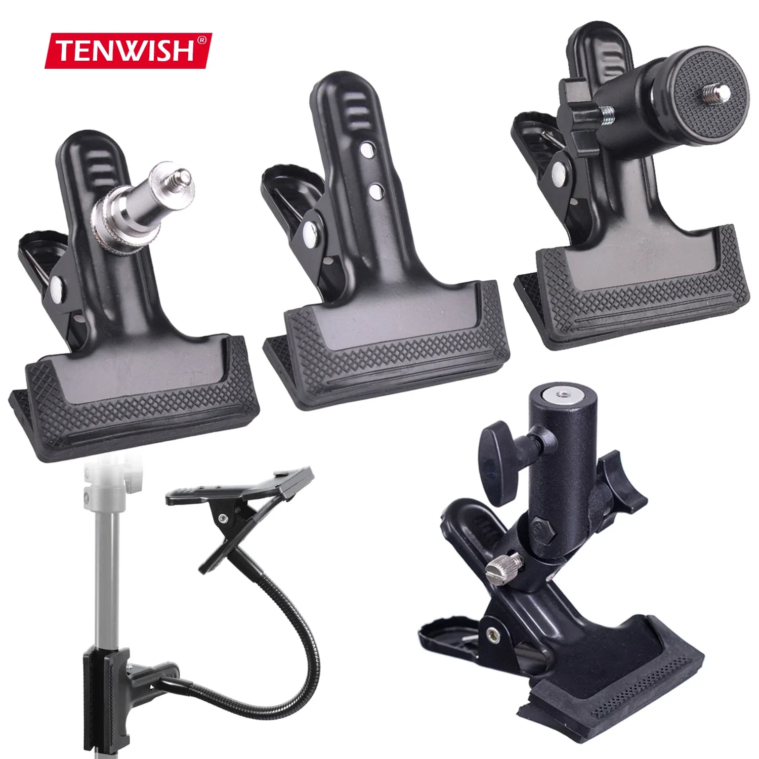 Ball Head Clamp with 1/4-20" Screw Metal Grip Mount Camera Mobile Phone Holder Photography Accessories For Photo Studio phone mount holder,mobile holder clamp
