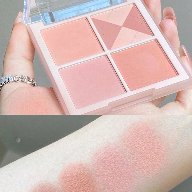 INS knit blush Student Party natural facial supernatural four color cheek blue cheek purple pan pure wind waterproof sweat 5