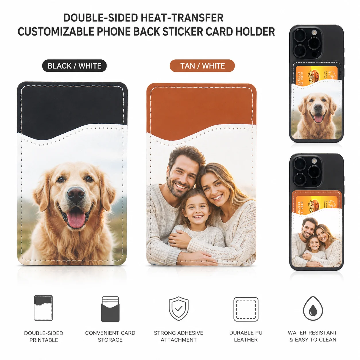 Personalized Photo Card Holder Wallet - Customizable Pocket Gift