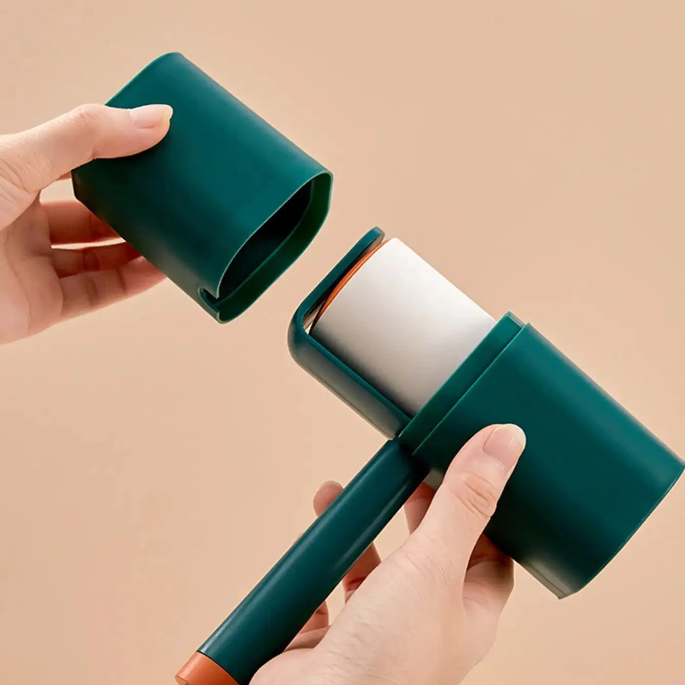 1pc Fur-Free Home" Effortless Clean: Cat & Dog Hair Lint Roller With Self-Cleaning Base - Perfect For Furniture