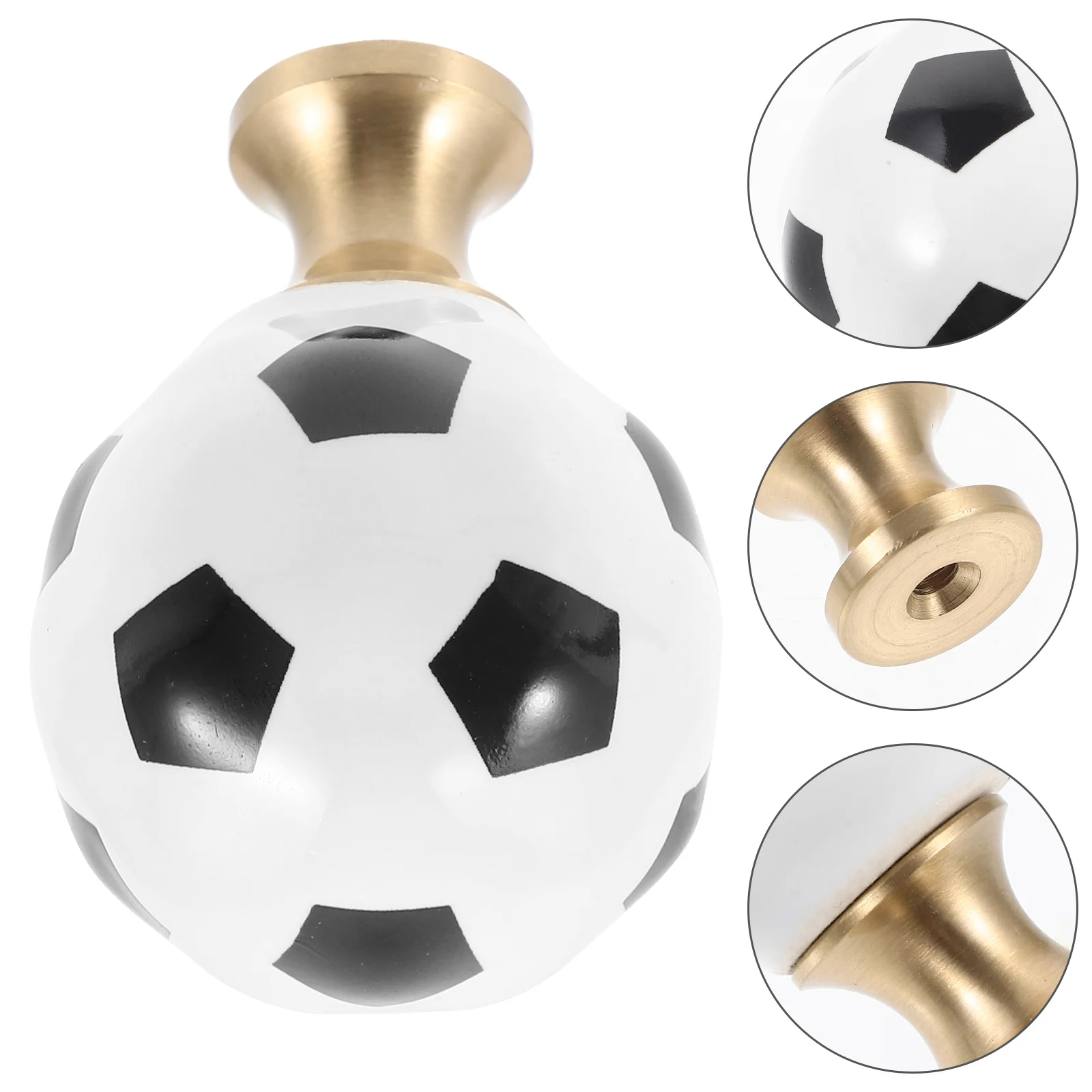 

Football Handle Brass Cabinet Knobs Dresser Door Pulls for Cabinets Small Drawer Child Handles Drawers