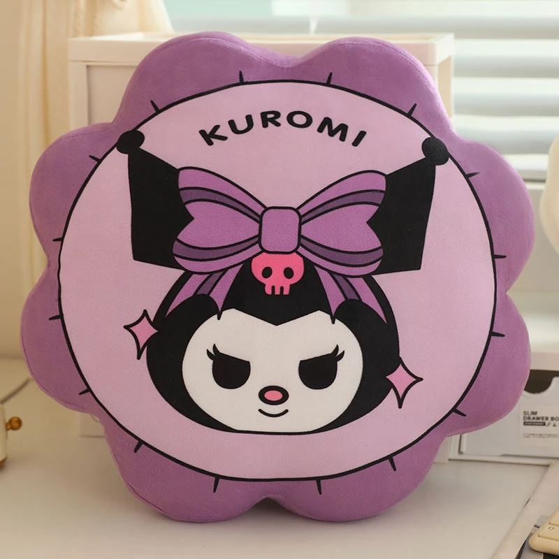 thumbnail image 1 of Cojín de flores de Sanrio con dibujos animados, Kuromi, My Melody, Hello Kitty, almohada de peluche de anime, bolsa, colgante, llavero, peluches tiernos, regalos, 1 of 5