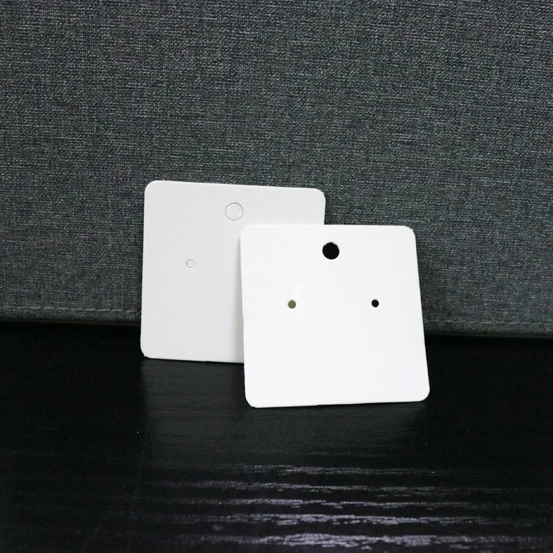 

100Pcs 5x5cm Blank Cardboard Small Earring Packaging Card DIY Handmade Ear Studs Display Card White Hang Label for Jewelry Gift