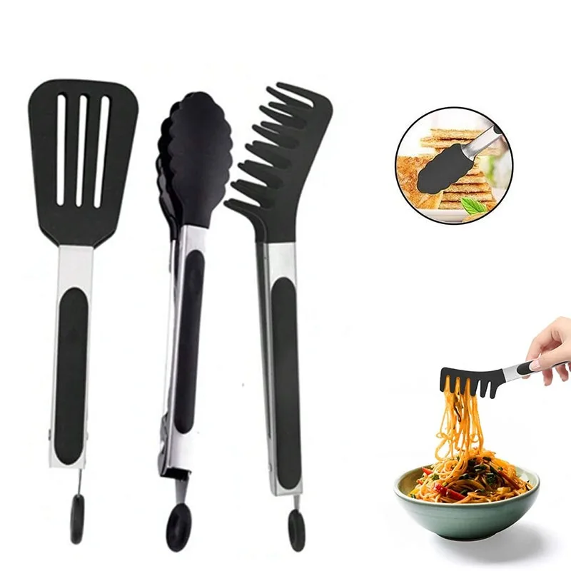 Creative Non-Slip Silicone Bread Tong Clip BBQ Food Grade Silicone Food Tong  Serving Tong Kitchen Tools BBQ Tools Accessories
