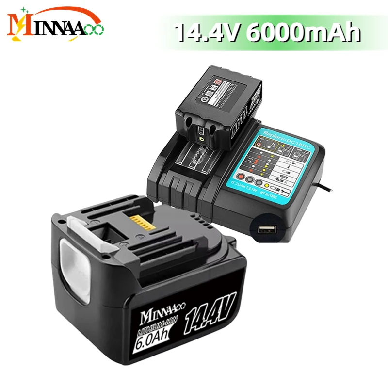 

Аккумулятор для дрели Makita BL1430, 14,4 В, 6000 мАч, литий-ионный перезаряжаемый сменный аккумулятор LXT200, BL1415, 194558-0, 194559-8, 194066-1