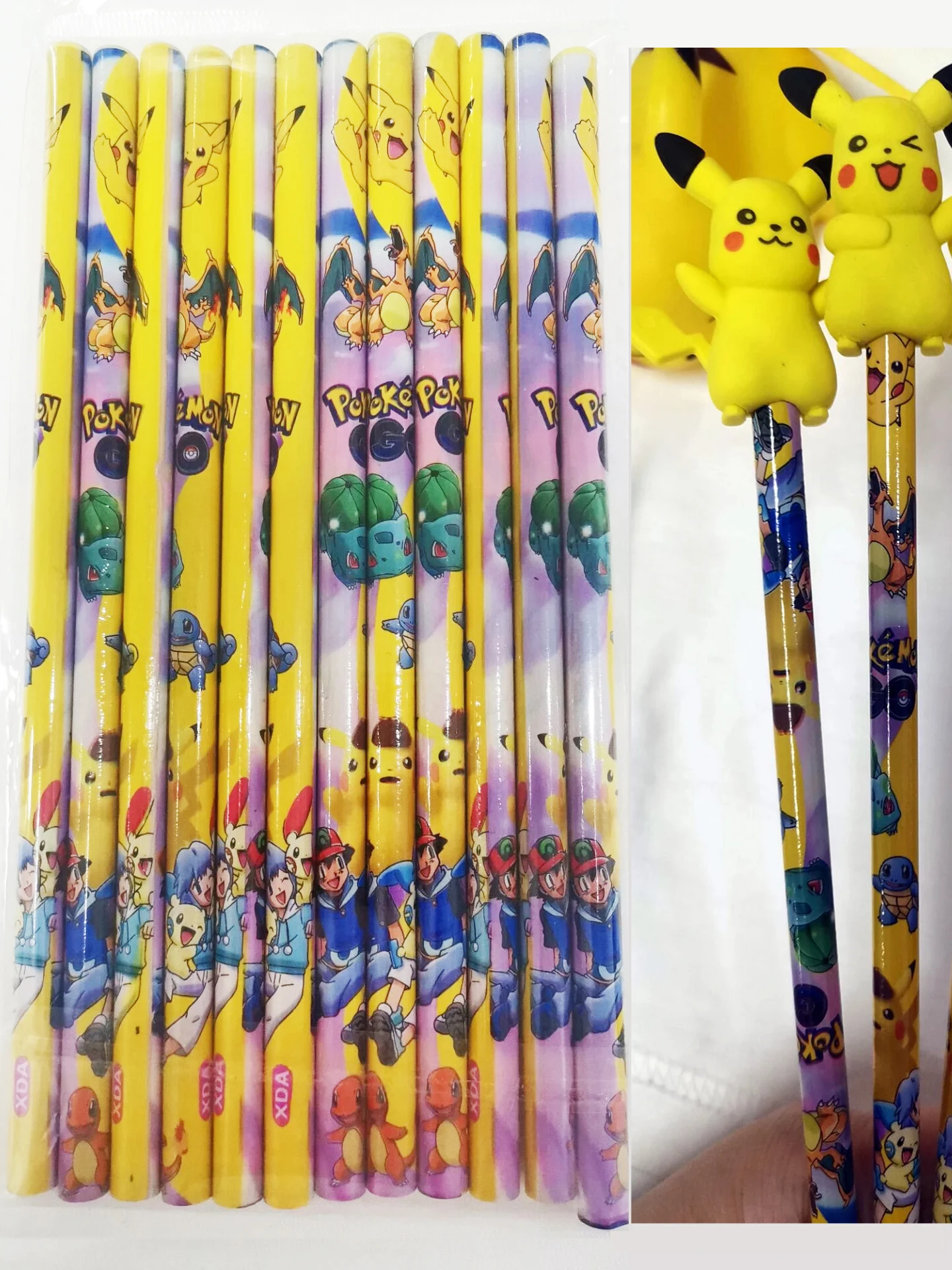 6/12Pcs Pokemon 2B Pencil Hb Pencil Children Cartoon Pikachu Anime Student  Stationery School Supplies Pencils Kids Toys Gifts
