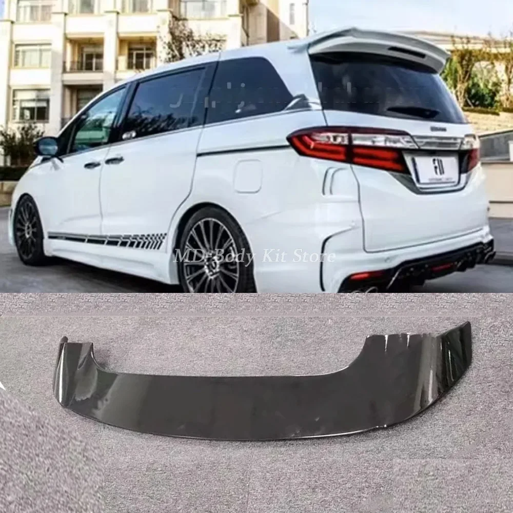 

Задний спойлер из АБС-пластика для 2015-2022 Honda Odyssey, спойлер, верхние крылья, черные губы, кузов, сплиттер, отделка багажника, наклейка, автомобильный аксессуар