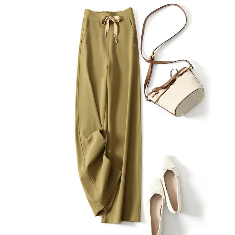 

High Waist Wide Leg Suit Pants Women Harajuku Loose Straight Casual Trousers Spring Korean Fashion Solid Pantalon Femme
