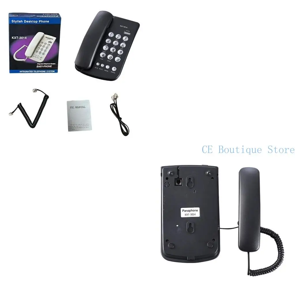 Compact Landline Telephone for Home, Office, or Bathroom Emergencies