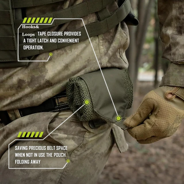 Marsupio Tattico MOLLE Pieghevole - Porta Riviste E Equipaggiamento | Per Outdoor E Campeggio