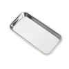 Stainless Steel Square Storage Tray Dental Medical Tools Kitchen  Nail Tattoo   Device Supplies  Dish 6