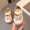 2024 Baby Girls Leather Shoes Spring and Autumn Soft Bottom Princess Bow-knot Casual Toddlers Kids Fashion Baby First Walkers 4