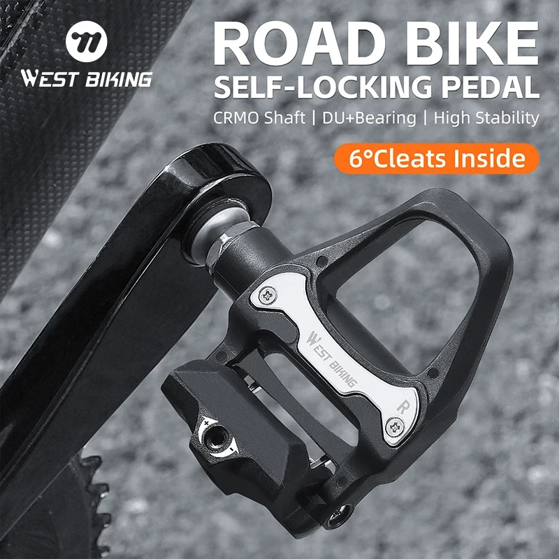 WEST BIKING Bicycle Racing Self-locking Pedal SPD Road Bike Pedal