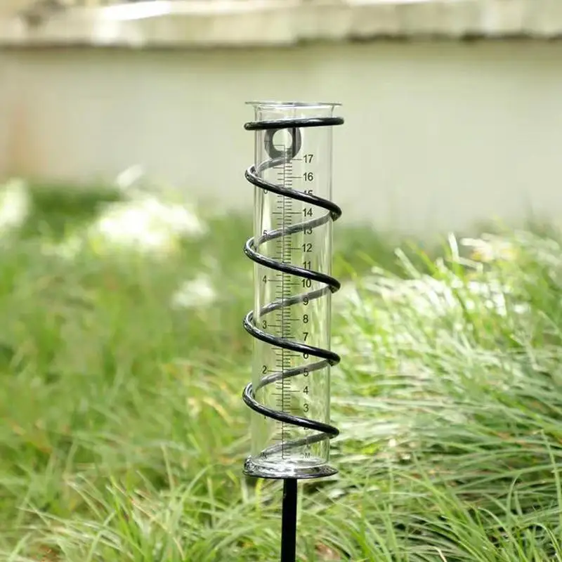 1pcs Outdoor Rain Gauge Durable Metal Pointy Measurement Tool Portable