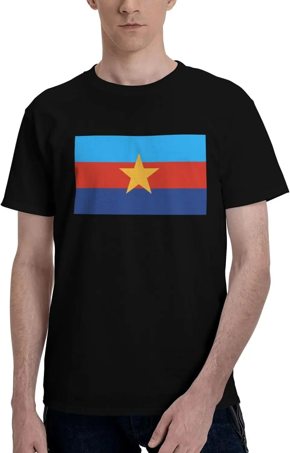 

Commander in Chief Flag of Myanmar 2010 Short Sleeve T-Shirt Cotton Soft Breathable Crew-Neck Black