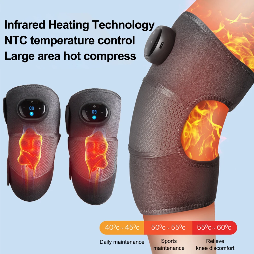 

Electric Knee Massager Therapy Vibration Shoulder Heating Leg Joint Physiotherapy Elbow Warm Wrap Arthritis Pain Relief