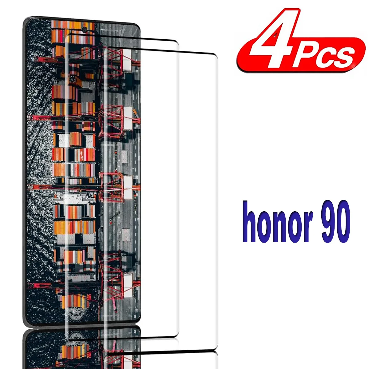 

2/4 шт. закаленное изогнутое Защитное стекло для Huawei 90 70 100 Honor 50