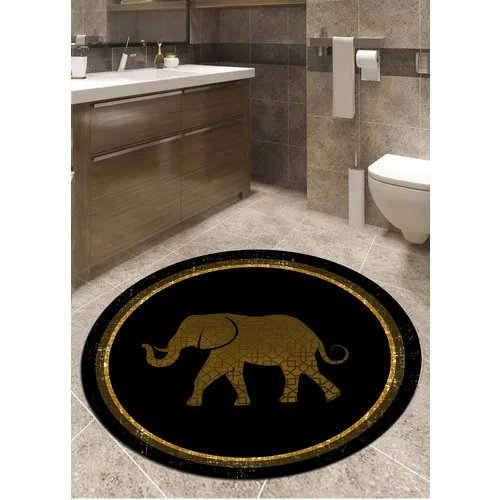 

Ardizayn Elephant Pattern 100x100 cm Slip-Resistant Not Peel Leather Outsole Round Bath Mat