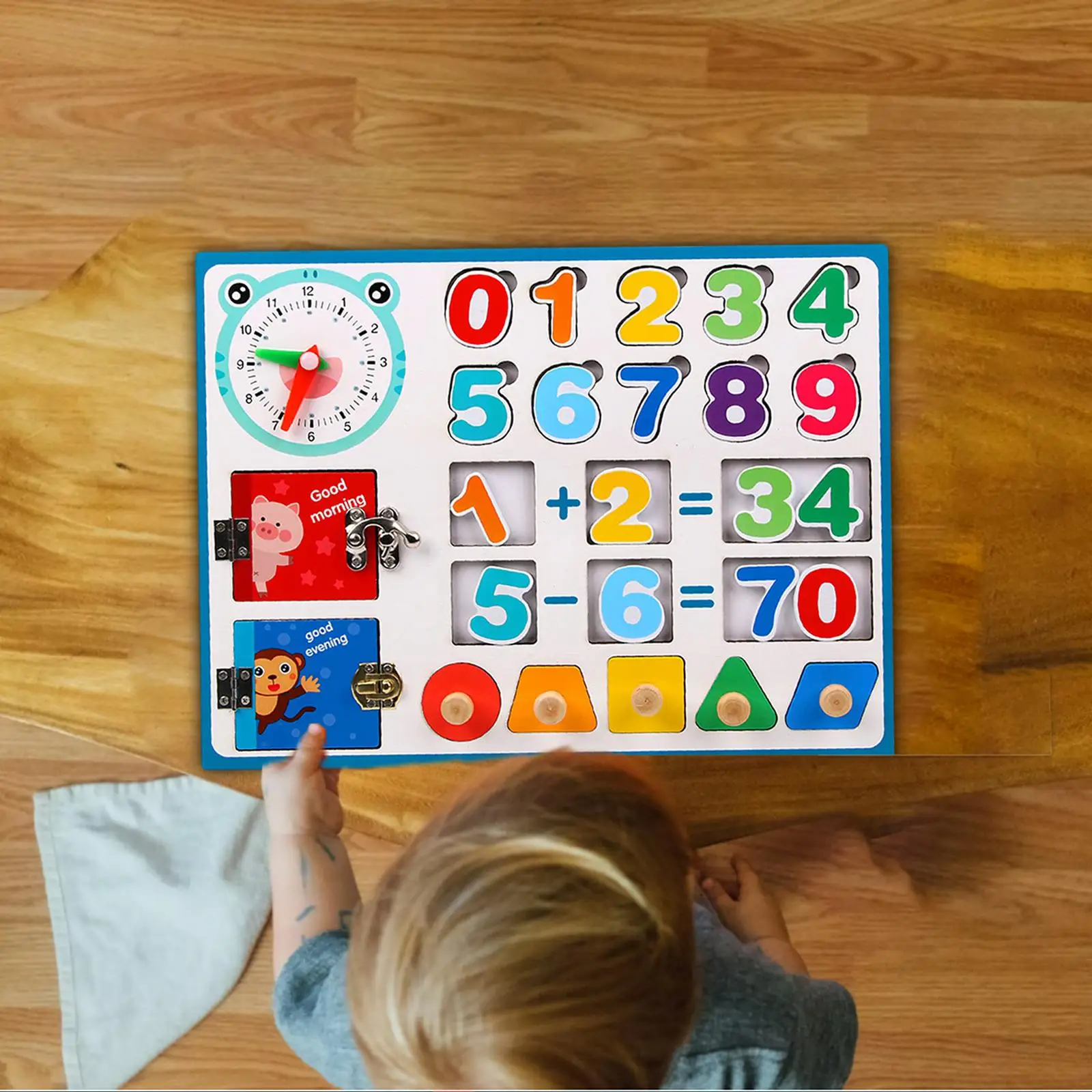 Kids Buckle, Clock, Math Skills, Early Educational for Age 4 5 6 7 Years Old Preschool Children Gift