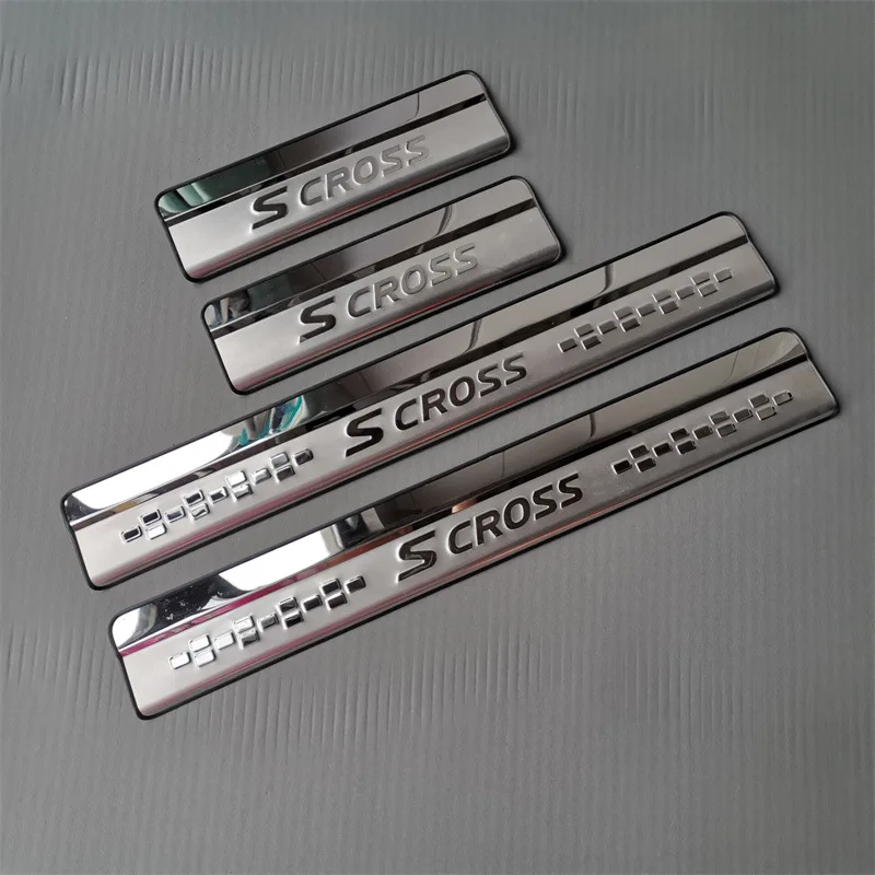 For Suzuki SX4 S-Cross S Cross 2014-2020 Stainless Steel Door Sill Scuff Plates Protector Guard Stickers Car Styling Accessories 1