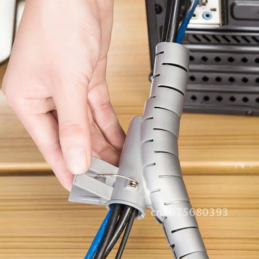 

Line Protector Cable Wire Spiral Wrap Tube Cover Pipe Organizer Winding Free Cut 1.5/2M Protection