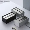 Light Luxury Resin Tissue Boxs Living Room Bedroom Desktop Tissue Holder Bathroom Draw Paper Storage Box Household Accessories 1
