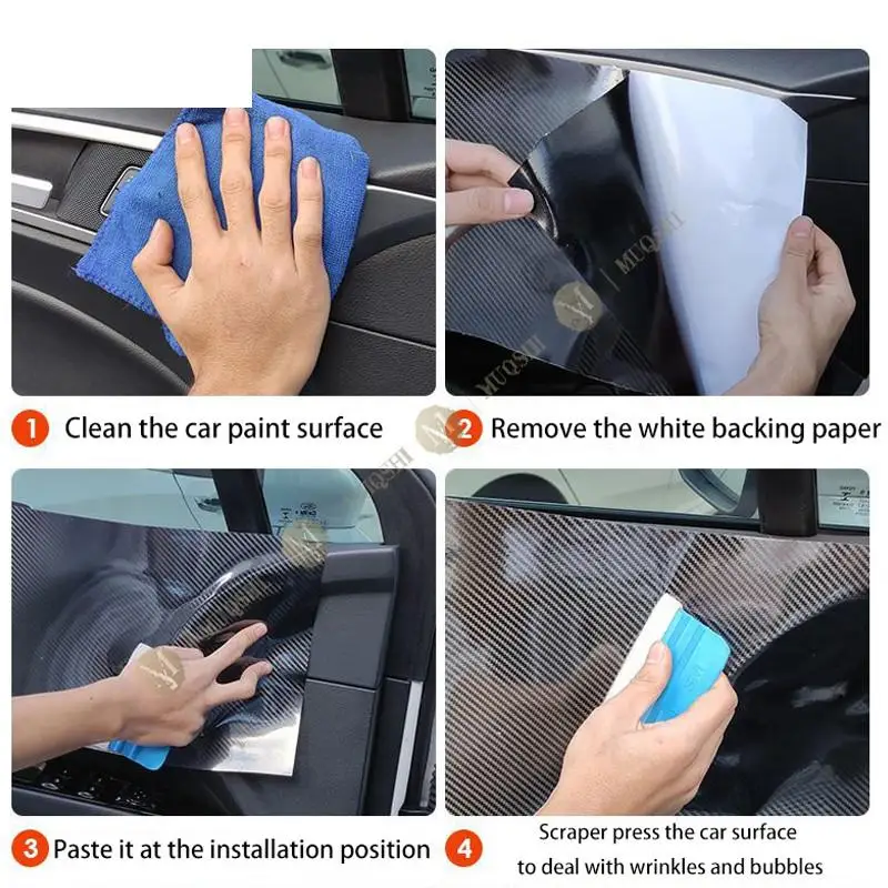자동차 내부 탄소 섬유 필름 5D PET 센터 콘솔 스크래치 방지 필름 액세서리, BMW F07 F10 F11 시리즈 5 2011-2017
