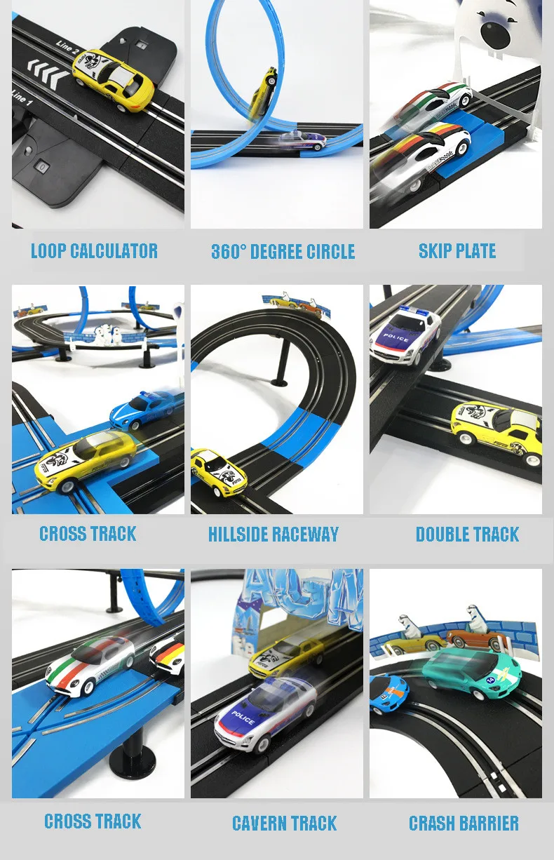 Circuit voiture jouet avec double Voiture télécommandée