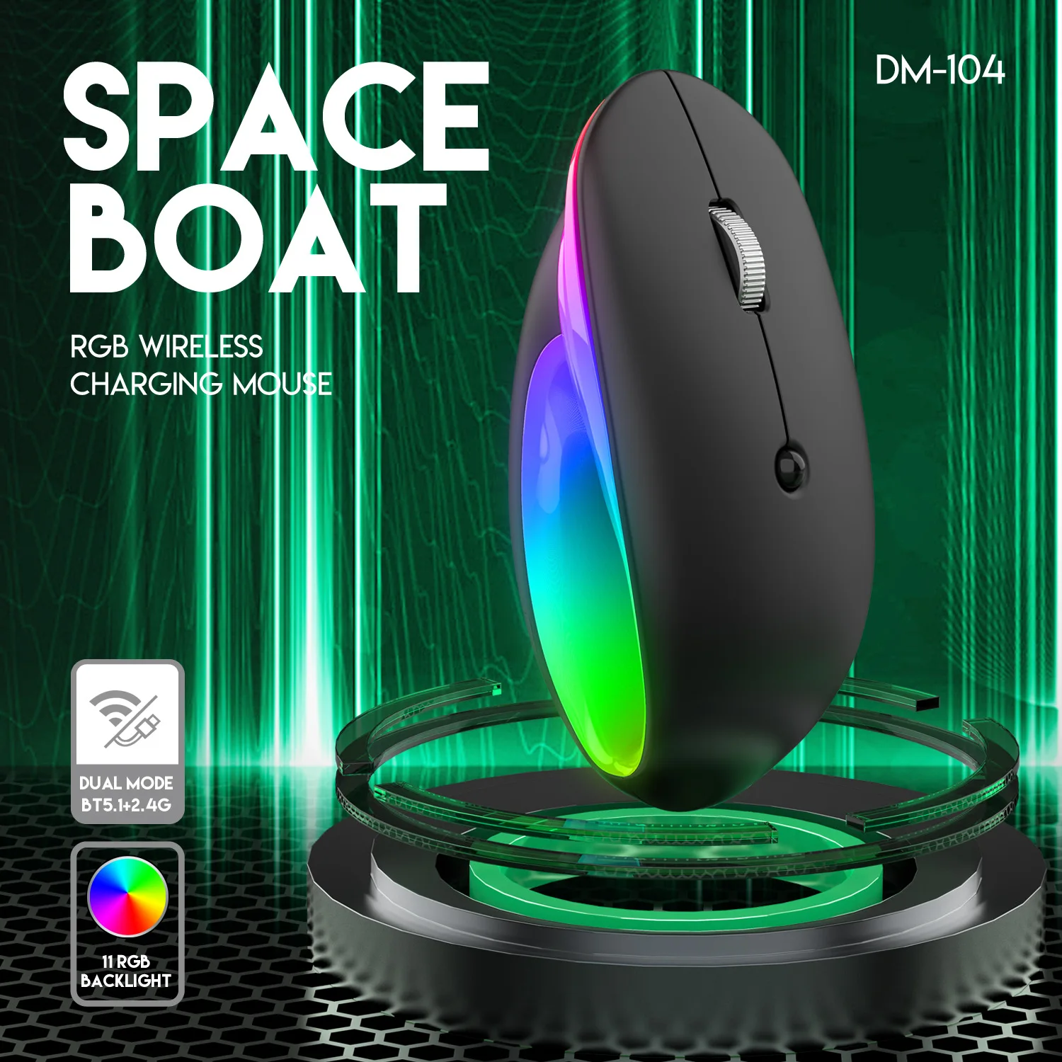 2400DPI RGB 2.4G Bluetooth Mouse Wireless Ergonomic Design Type-C Gaming Mouse Mice for Windows IOS Android 2022 white computer mouse