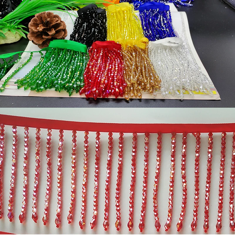 Diamond Laces 20cm Length Rhinestone Chain Crystal Beaded Fringe