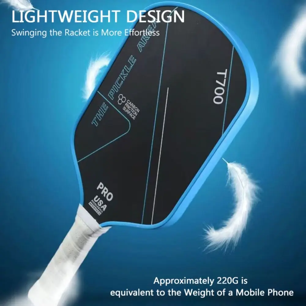 Durable T700 Pickleball Paddle Carbon Fiber 16MM Pickle Ball Paddle Frosted Surface USAPA Approved Professional Game Supplies