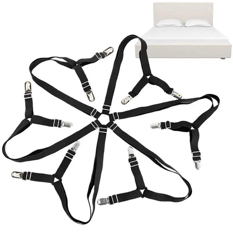 Bed Sheet Fasteners Adjustable Elastic Bed Sheet Holder Straps For Full