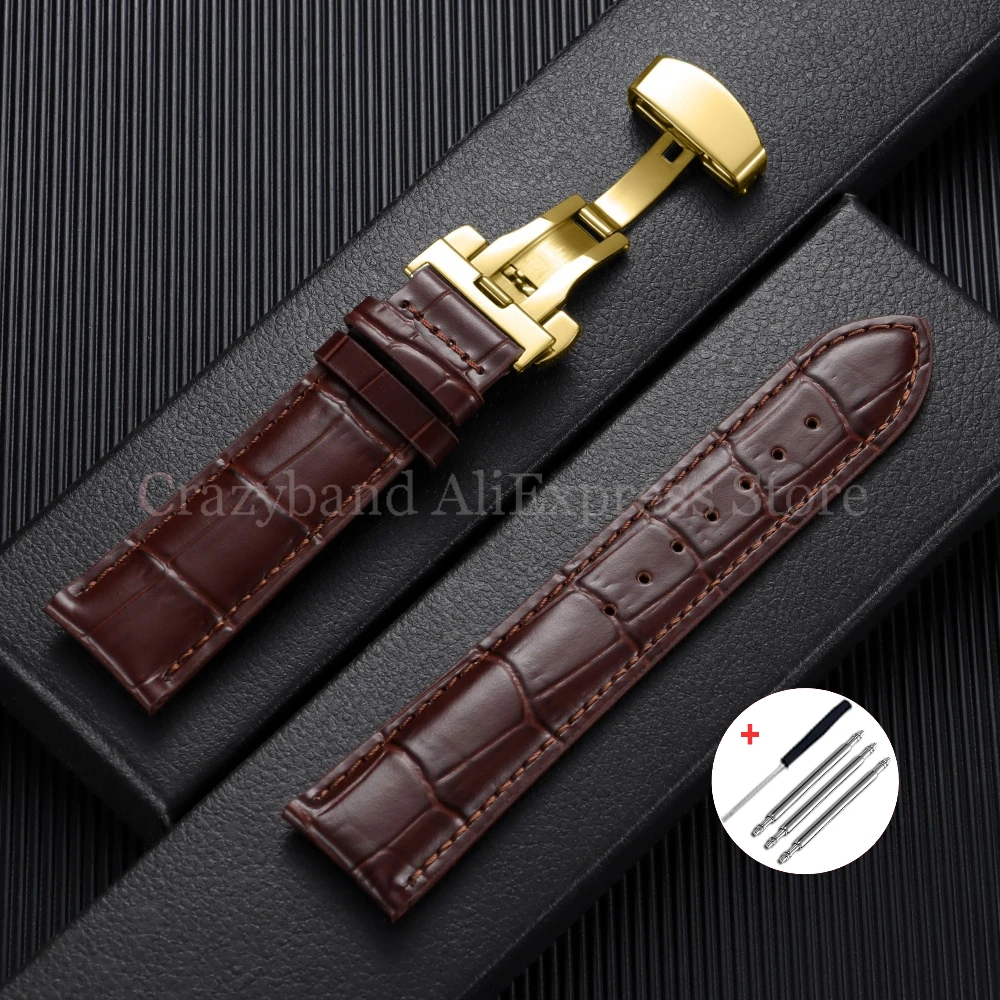 Vintage Leather Watch Band, Business Style,