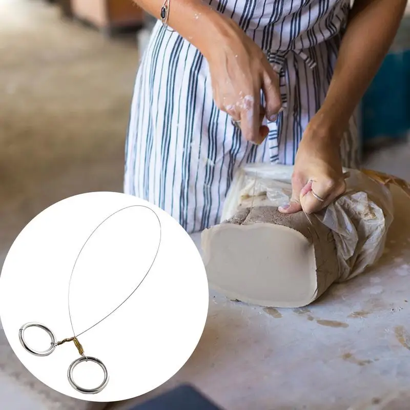 Wire Cheese Cutter Reusable Cutting Pottery Tools Multifunctional Dough Wire Cutter Portable Pottery Supplies For Men Women