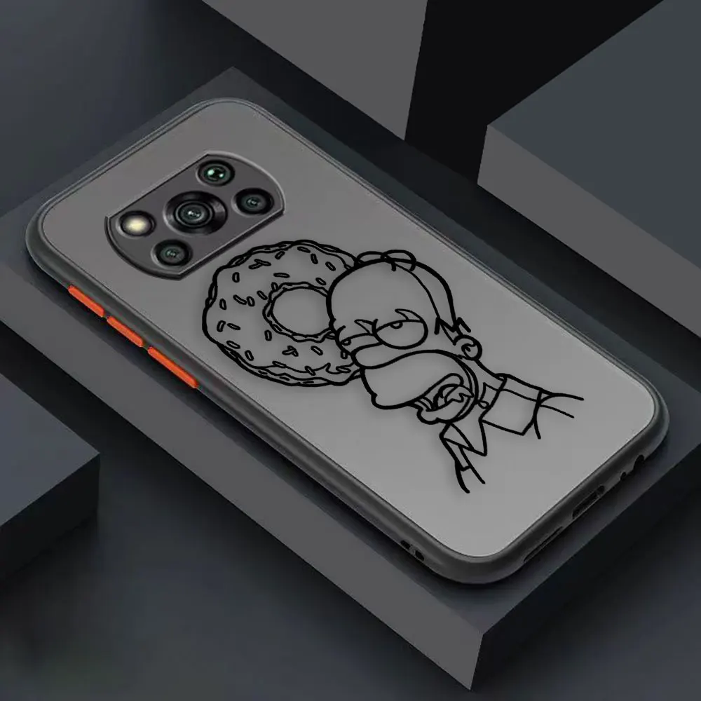 thumbnail image 1 of Matte Case for Xiaomi POCO X4 X3 X2 M4 M3 M2 F4 F3 GT F2 C40 CC9 PRO 4G 5G A3 MIX4 CIVI Case Funda Shell Movie The S-Simpsons-S, 1 of 5