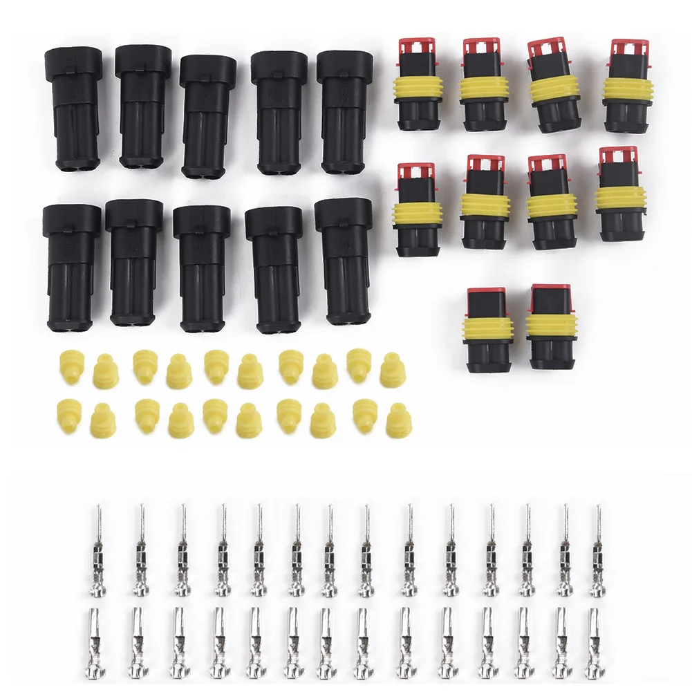 

10Sets Car 2Pin Way Sealed Waterproof Electrical Wire Harness Connector Plug Electrical Equipment Supplies Accessories