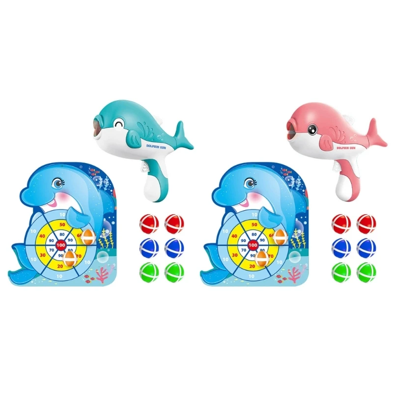 

Dolphin-shaped Shooting Targets Game Toy Soft Ball with Sticky Targets