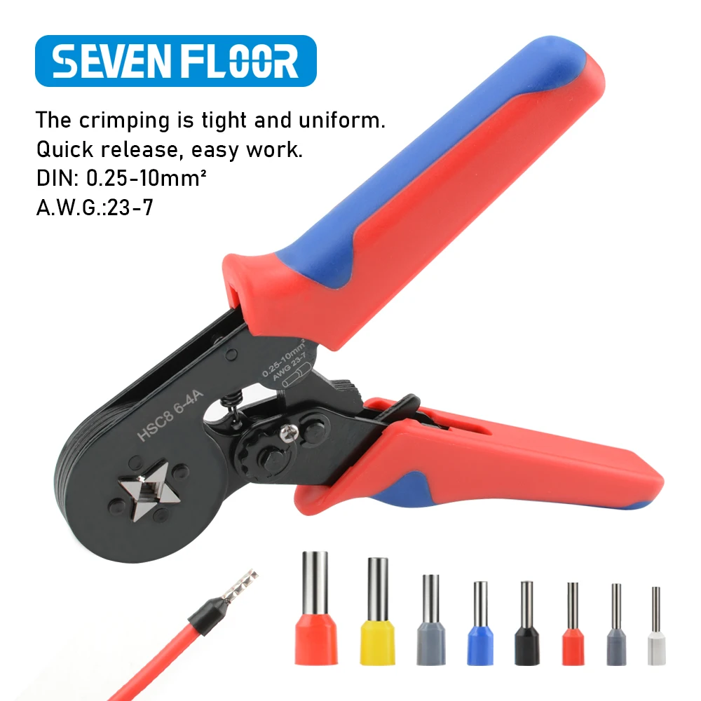 Tubular Terminal Crimping Tool Kit with Storage Box