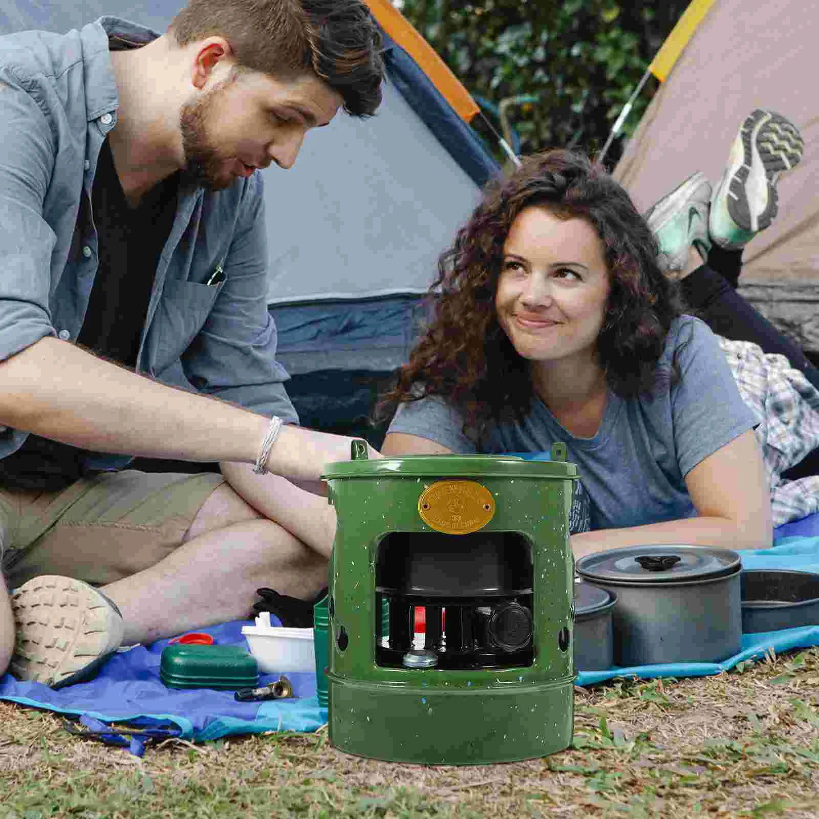 

Cooking Utensils Camping Kerosene Stove Portable Heater Iron Outdoor Grill Rack