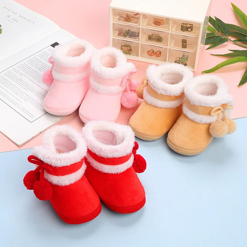Зимняя детская обувь, детская мягкая подошва, нескользящая детская утолщенная обувь для детей 0-1 года, обувь для мальчиков, обувь для малышей, обувь для девочек