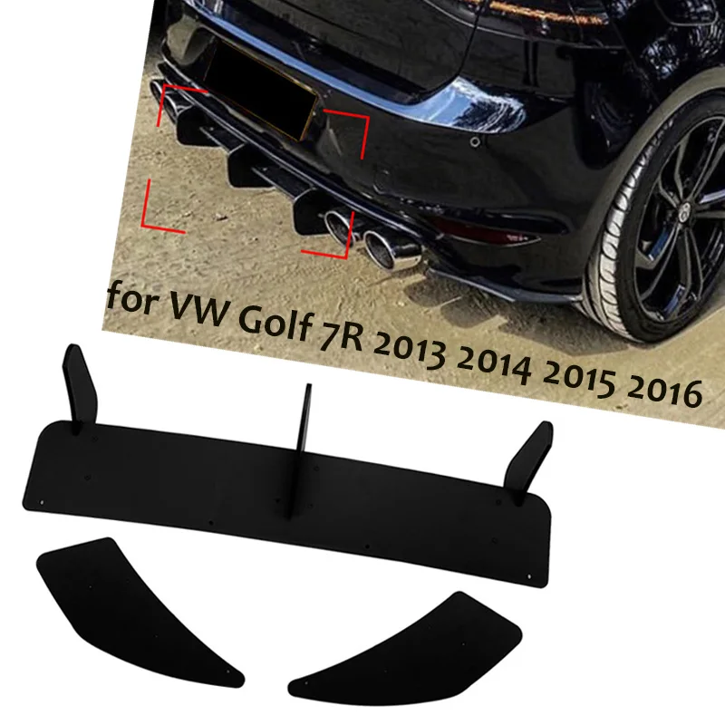 

Matte Black ABS Car Rear Bumper Diffuser Lower Lip Splitter Spoilers Protector for vw Golf 7R 2013 2014 2015 2016 Spoiler