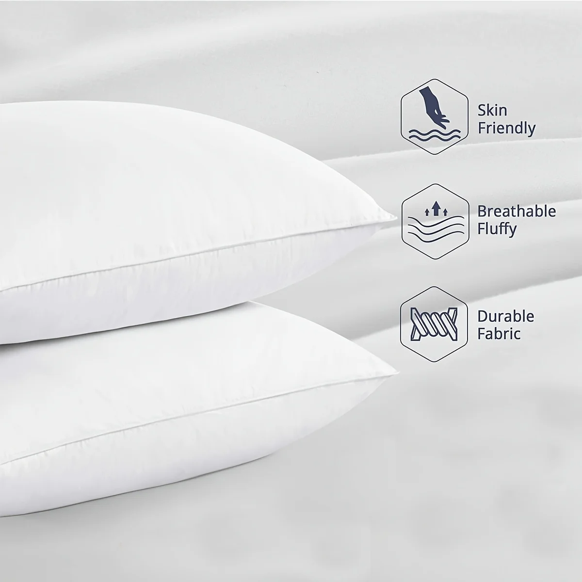 Rectangle solid color sleeping body pillow high quality soft hotel pillow home decoration pillow