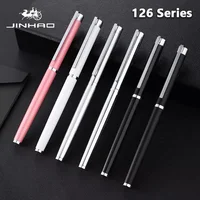 Jinhao 126 Fountain Pen Platinum Luxury Executive Pens 0.5mm/0.38mm Nib Ink Pens Writing Office Supplies Stationery PK 9019 1
