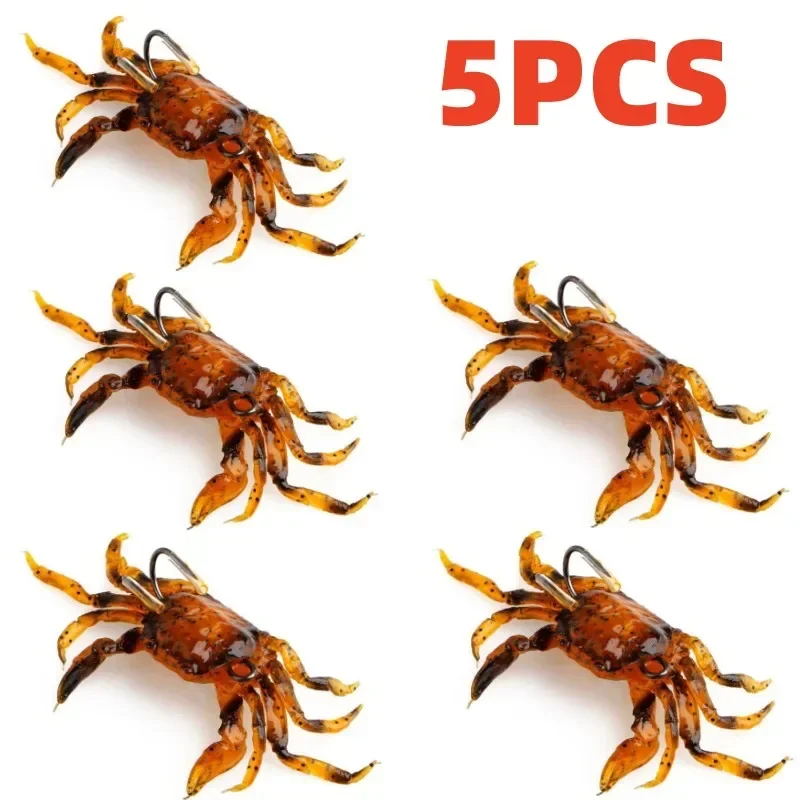 ALASICKA 5-10 قطعة 8/10 سنتيمتر كراب إغراء ثلاثية...